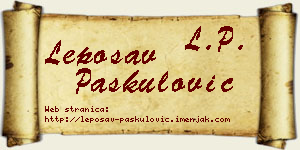 Leposav Paskulović vizit kartica